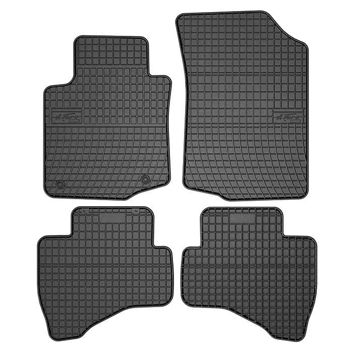 Motohobby Velour vloermatten set voor Citroen C1 I/Peugeot 107 / Toyota Aygo I (2005-2014) - premium kwaliteit - 4-delig - perfecte pasvorm