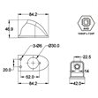Miniaturebillede af Bakkamera AHD universal dråbeformet hvid 12/24V