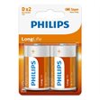 Miniaturebillede af Philips Longlife D batteri 2 stk