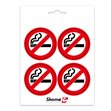 Rygning forbudt Ø5 klistermærker transparent