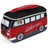 Toilettaske VW T1 bus rød og sort