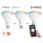 Produktbillede af Caliber BR30 smart home 3 pack LED pære hvid/multicolor