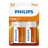 Philips Longlife D batteri 2 stk